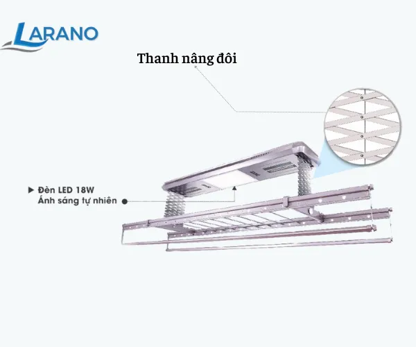 Larano - Địa chỉ lắp đặt giàn phơi thông minh Hưng Yên được khách hàng tin tưởng Giàn phơi thông minh LAP - 50 được ưu chuộng tại Hưng Yên