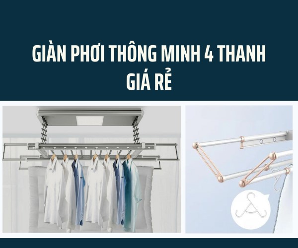 Top giàn phơi thông minh 4 thanh mà Larano phân phối