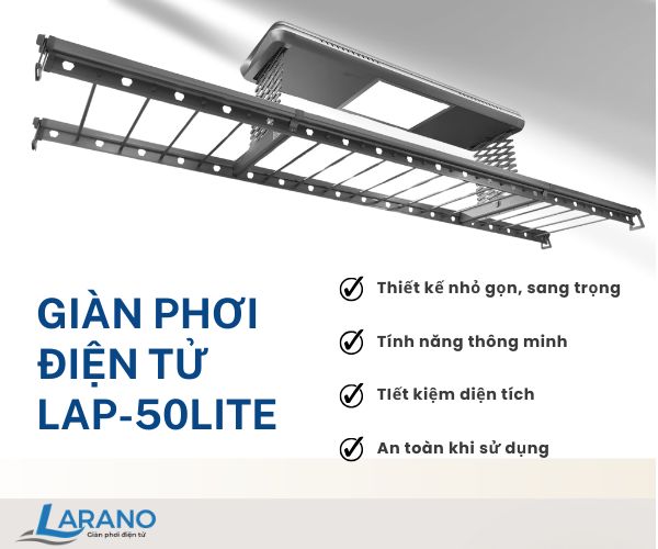 GIÀN PHƠI ĐIỆN TỬ LAP-50LITE BẢN CAO CẤP ĐÃ ĐƯỢC TỐI GIẢN Giàn phơi điện LAP-50Lite